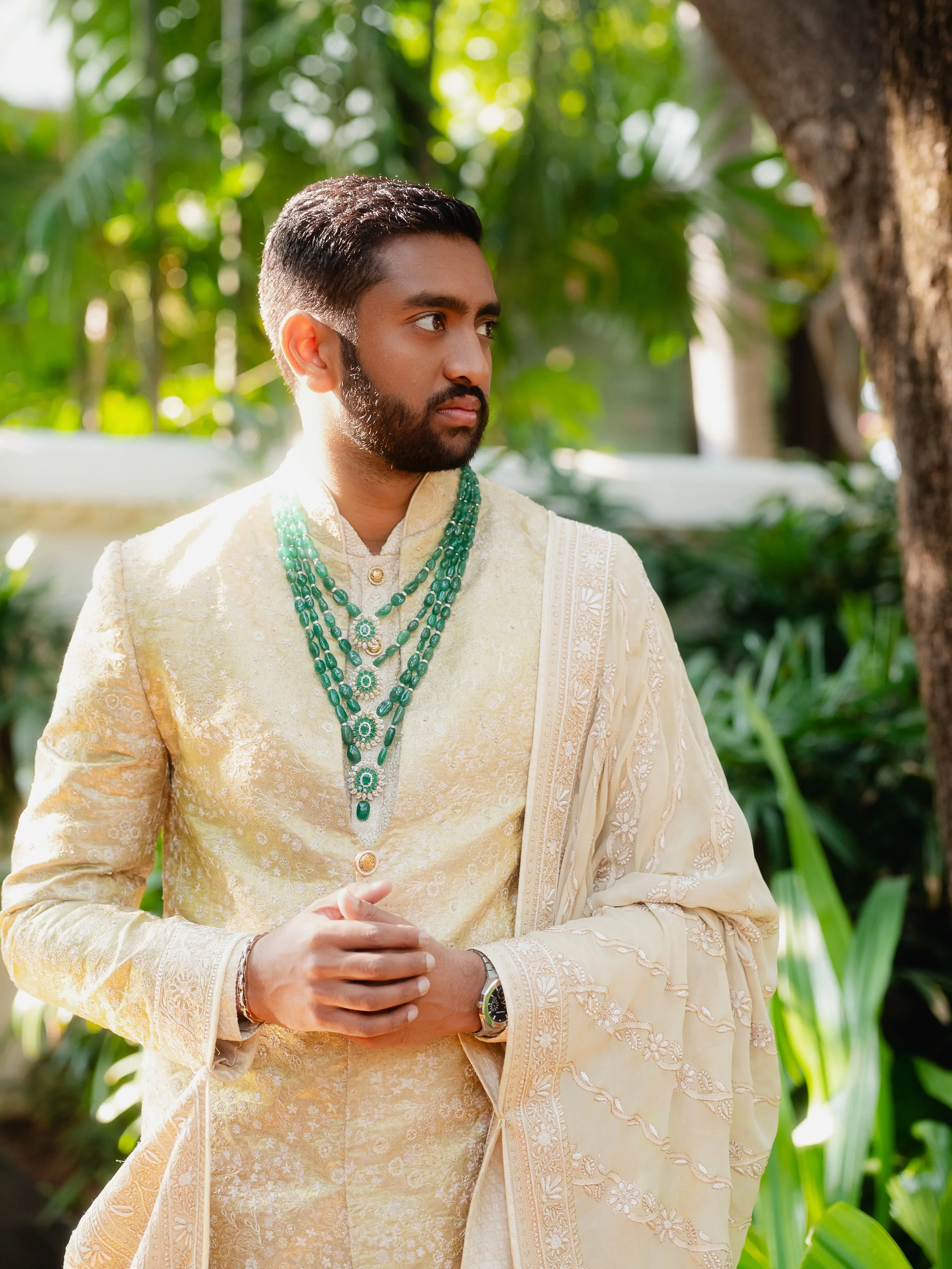The Groom's Accessories Edit: Safa, Mojaris, Brooches and the Details That Land — styled by Shreya Gupta Kedia